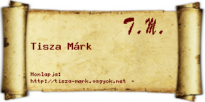 Tisza Márk névjegykártya